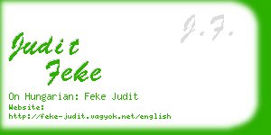 judit feke business card